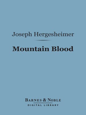 cover image of Mountain Blood (Barnes & Noble Digital Library)